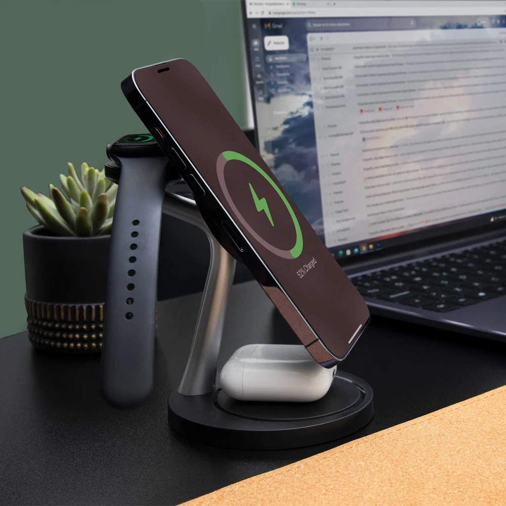 Cargador inalámbrico Energon S-Mate CI740 (Qi para 3 dispositivos)