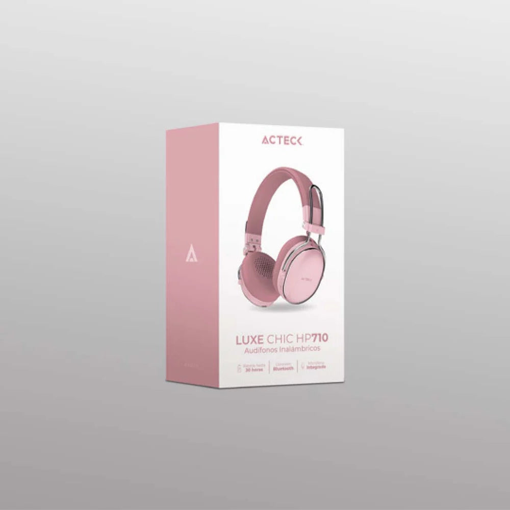 Audífonos inalámbricos Luxe Chic HP710 (diadema) Rosa