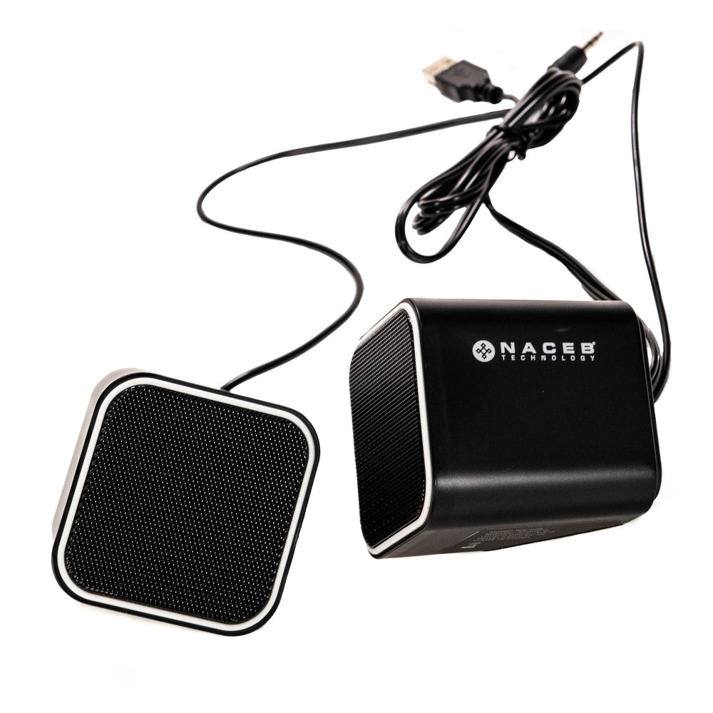 Bocinas Multimedia Naceb NA-082 3W para Escritorio con Control de Volumen
