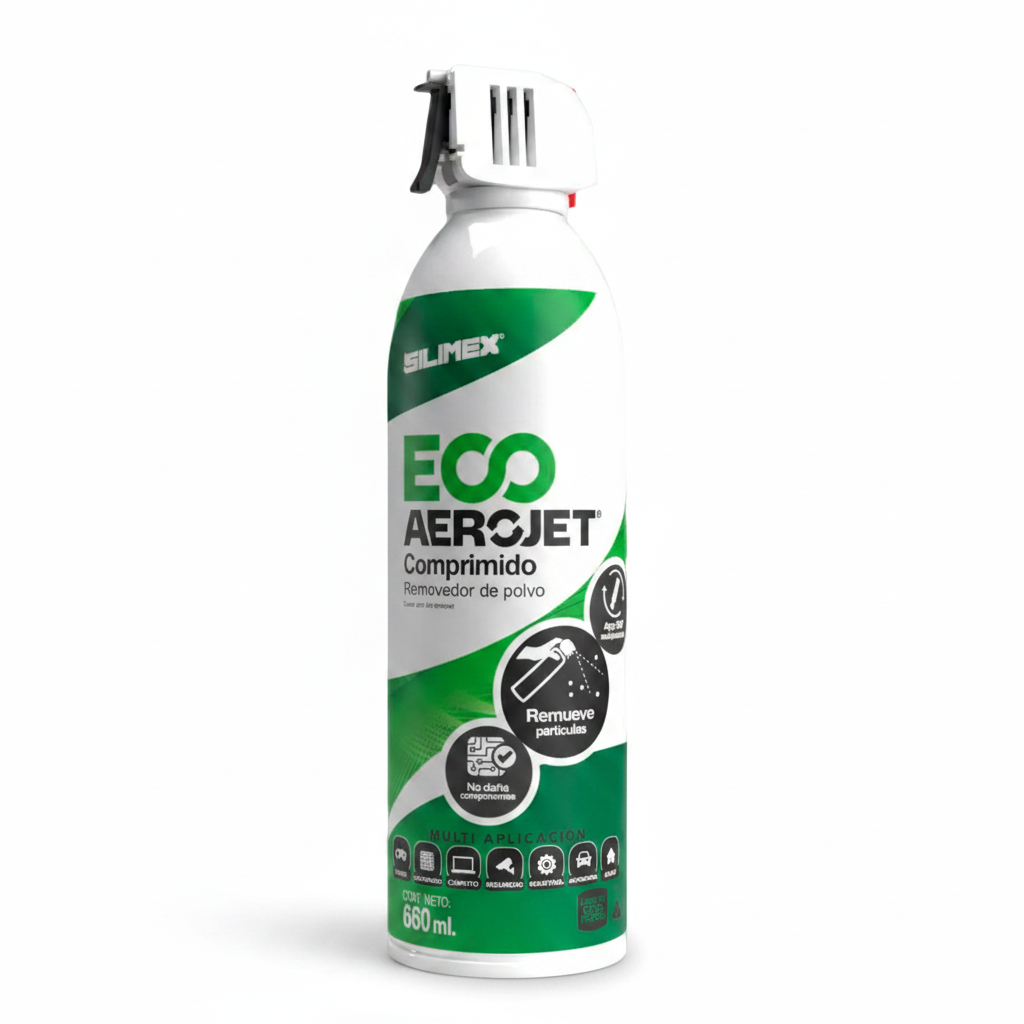 Removedor de Polvo SILIMEX Aerojet Eco 360° de 660 ml para Limpieza de Equipos Electrónicos