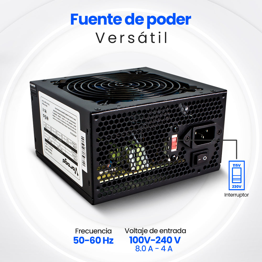 Fuente de Poder Vorago PSU-200 600W RGB