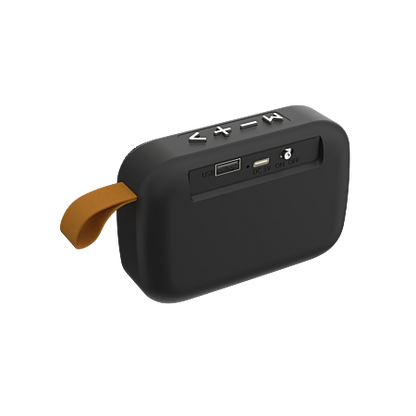 Bocina Bluetooth Brobotix 136452 Inalámbrica Recargable con Radio FM Negra