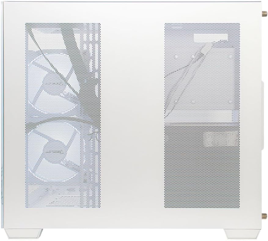 Gabinete Gamer Mid Tower Ocelot Gaming W-Cube 2 (Blanco) - Doble Panel de Cristal Templado, 3 Ventiladores, Soporte para Enfriamiento Líquido de 360mm y GPU de hasta 410mm