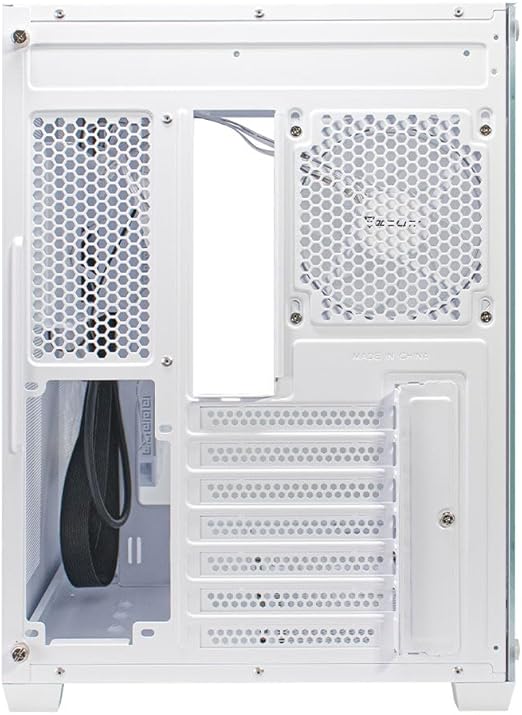 Gabinete Gamer Mid Tower Ocelot Gaming W-Cube 2 (Blanco) - Doble Panel de Cristal Templado, 3 Ventiladores, Soporte para Enfriamiento Líquido de 360mm y GPU de hasta 410mm