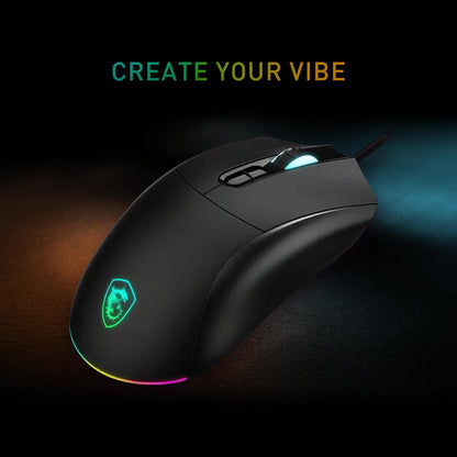 Mouse Gamer MSI Forge GM320 Óptico Cableado con Iluminación RGB