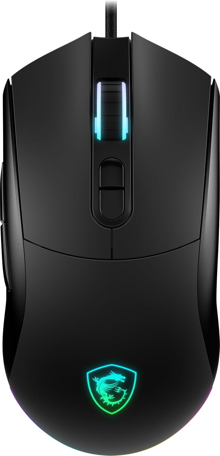 Mouse Gamer MSI Forge GM320 Óptico Cableado con Iluminación RGB