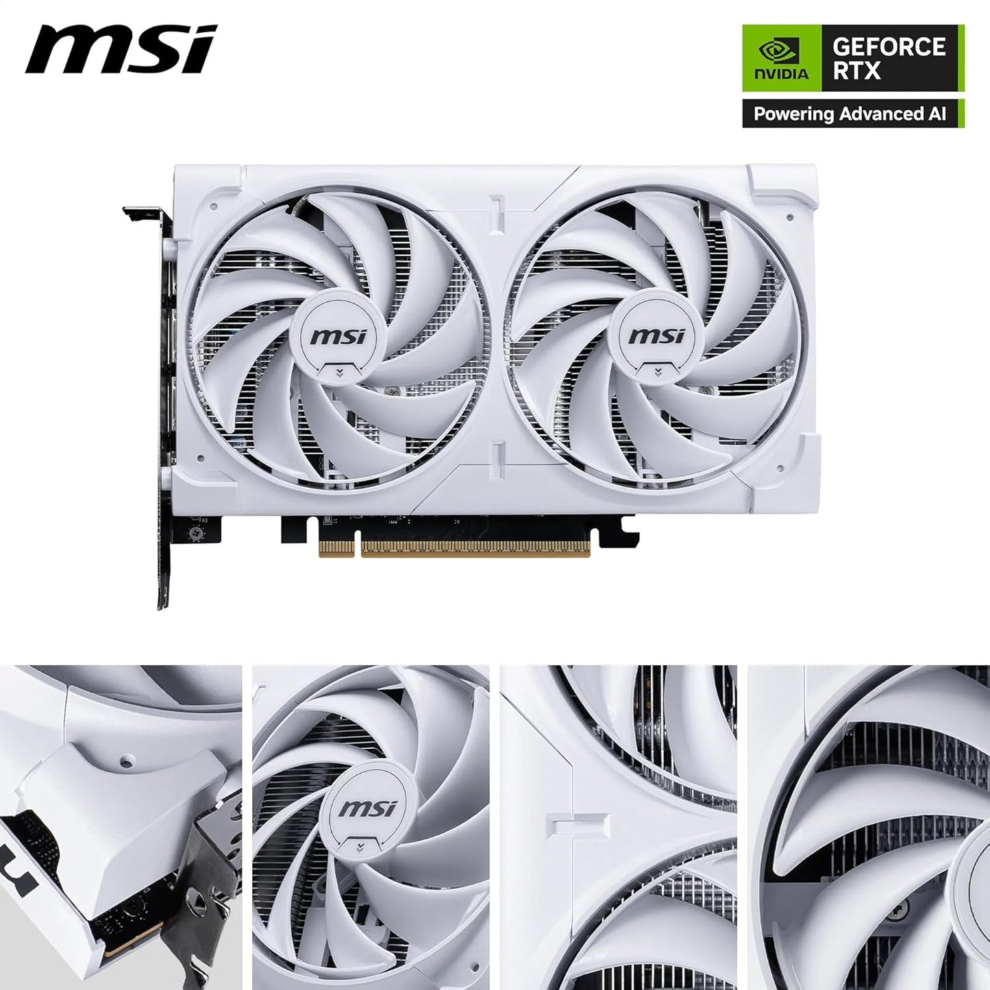 Tarjeta de Video MSI GeForce RTX 5060 8G Ventus 2X OC White 8GB GDDR6