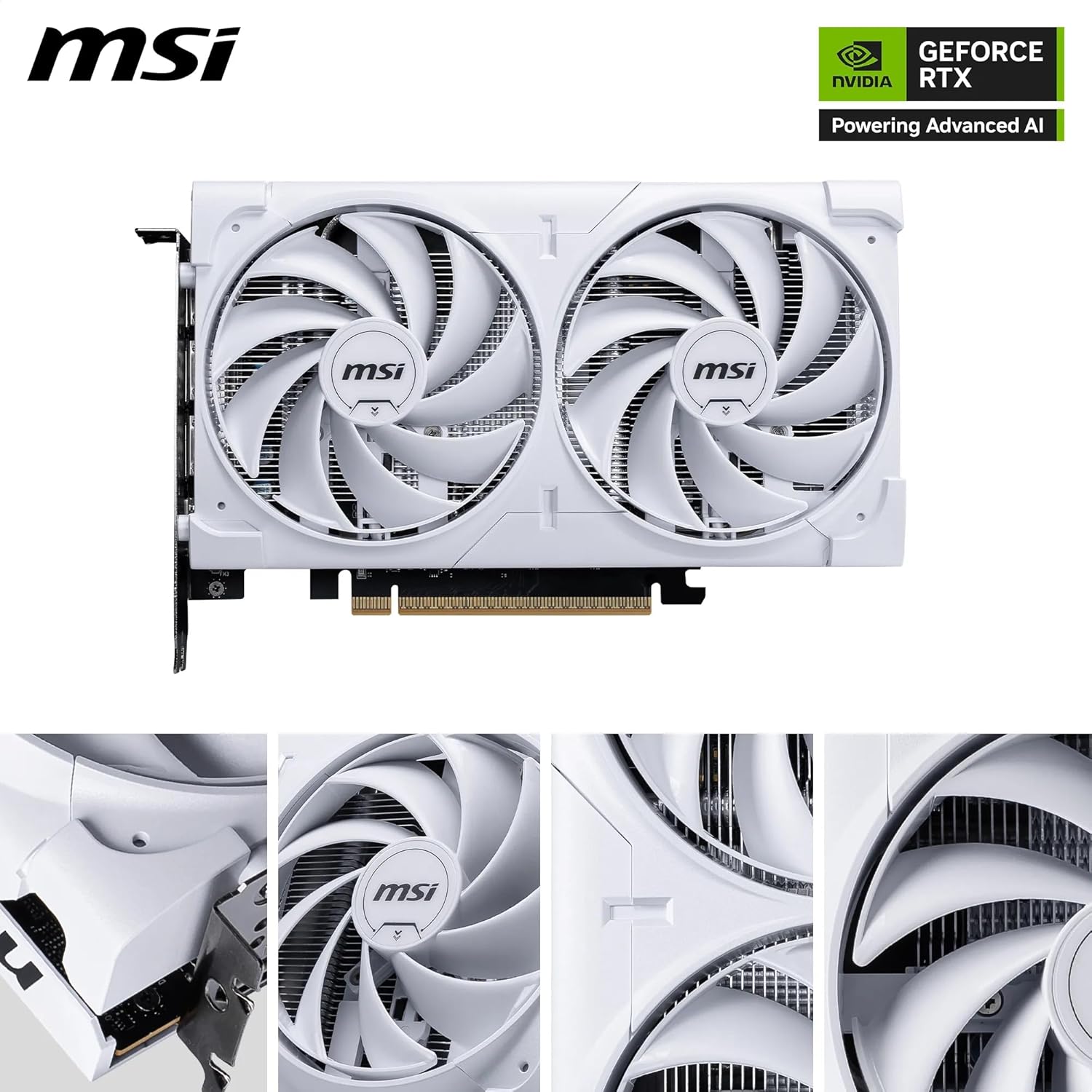 Tarjeta de Video MSI GeForce RTX 5060 8G Ventus 2X OC White 8GB GDDR6