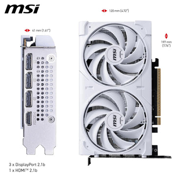 Tarjeta de Video MSI GeForce RTX 5060 8G Ventus 2X OC White 8GB GDDR6