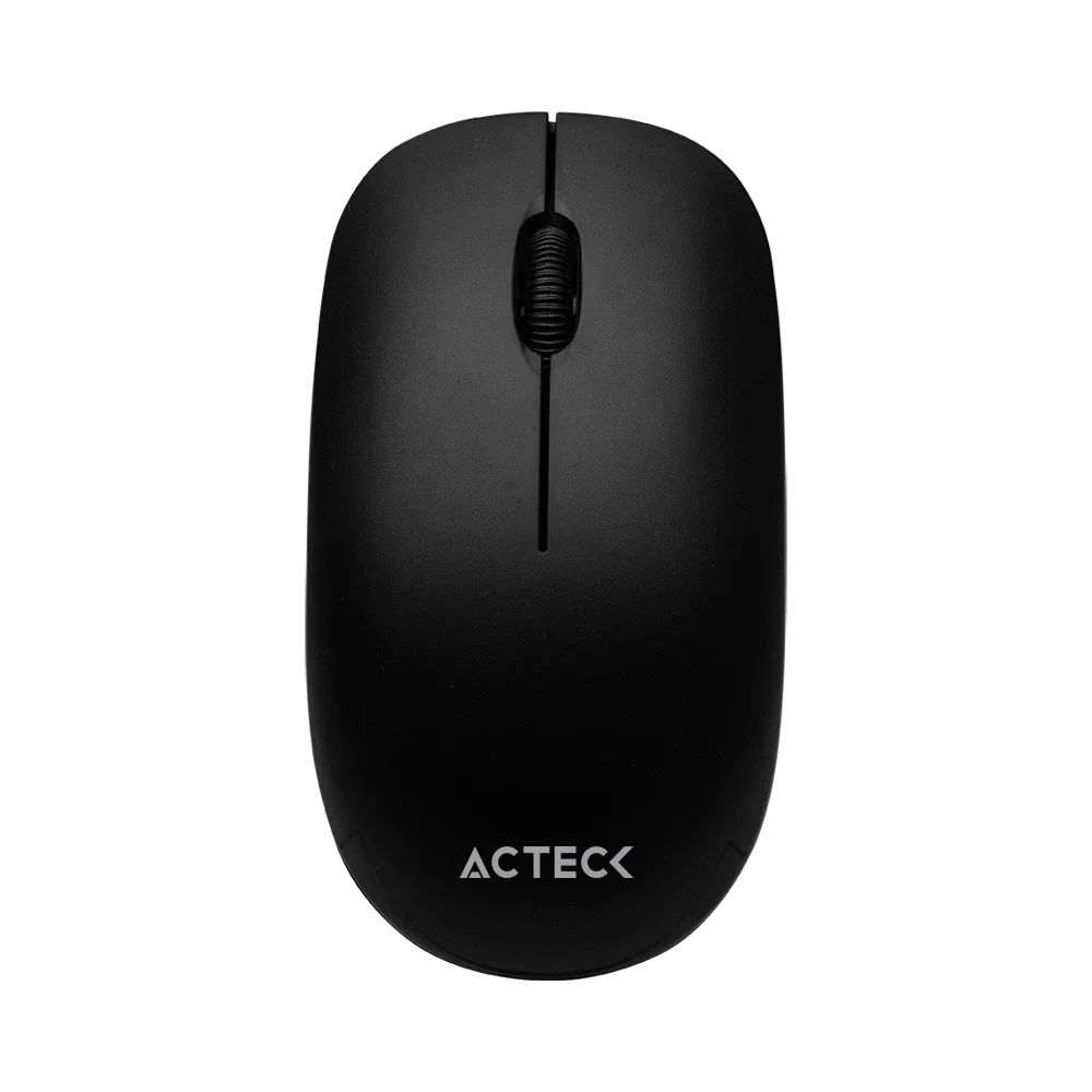 Kit Acteck Creator MK440 — Teclado y Mouse Inalámbricos con receptor USB, teclado de 105 teclas y mouse óptico con 1000 DPI, acabado en negro.