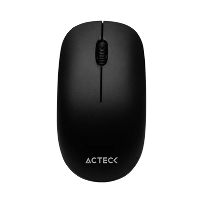 Kit Acteck Creator MK440 — Teclado y Mouse Inalámbricos con receptor USB, teclado de 105 teclas y mouse óptico con 1000 DPI, acabado en negro.