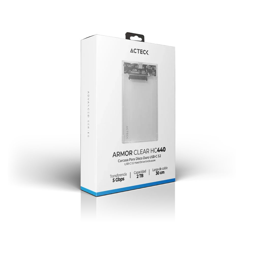 Carcasa / Case Enclosure para disco SSD 2.5″ Armor Clear HC440