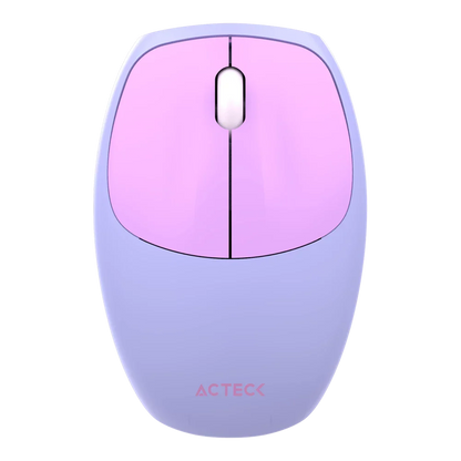 Kit 2 en 1 Acteck Creator Chic MK47 — Teclado y Mouse Inalámbricos, teclado de 110 teclas con tecnología de membrana y mouse óptico inalámbrico con 2 botones + scroll, conexión USB 2.4 GHz, color morado.