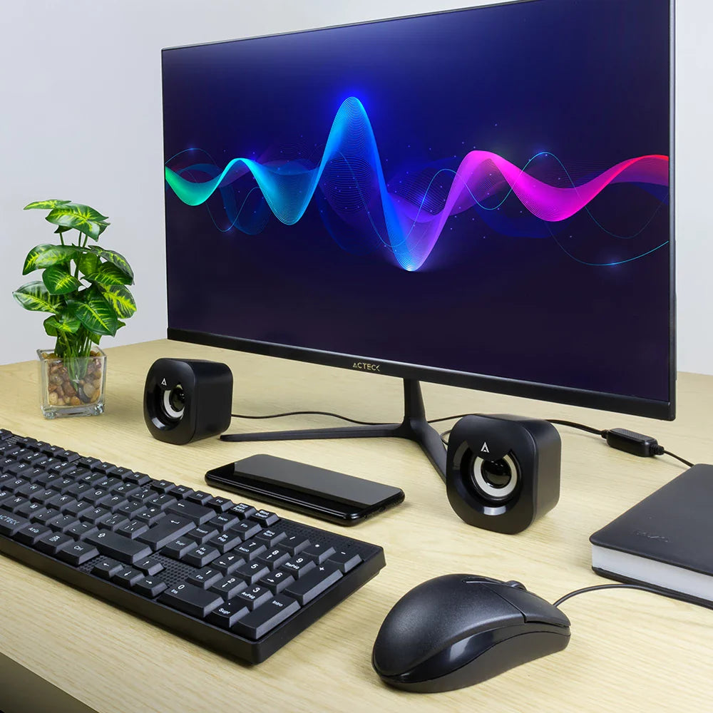 Bocinas alámbricas Esence Basic AS215 (USB, LED)