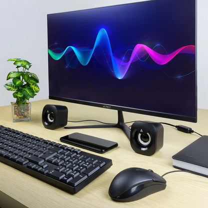 Bocinas alámbricas Esence Basic AS215 (USB, LED)