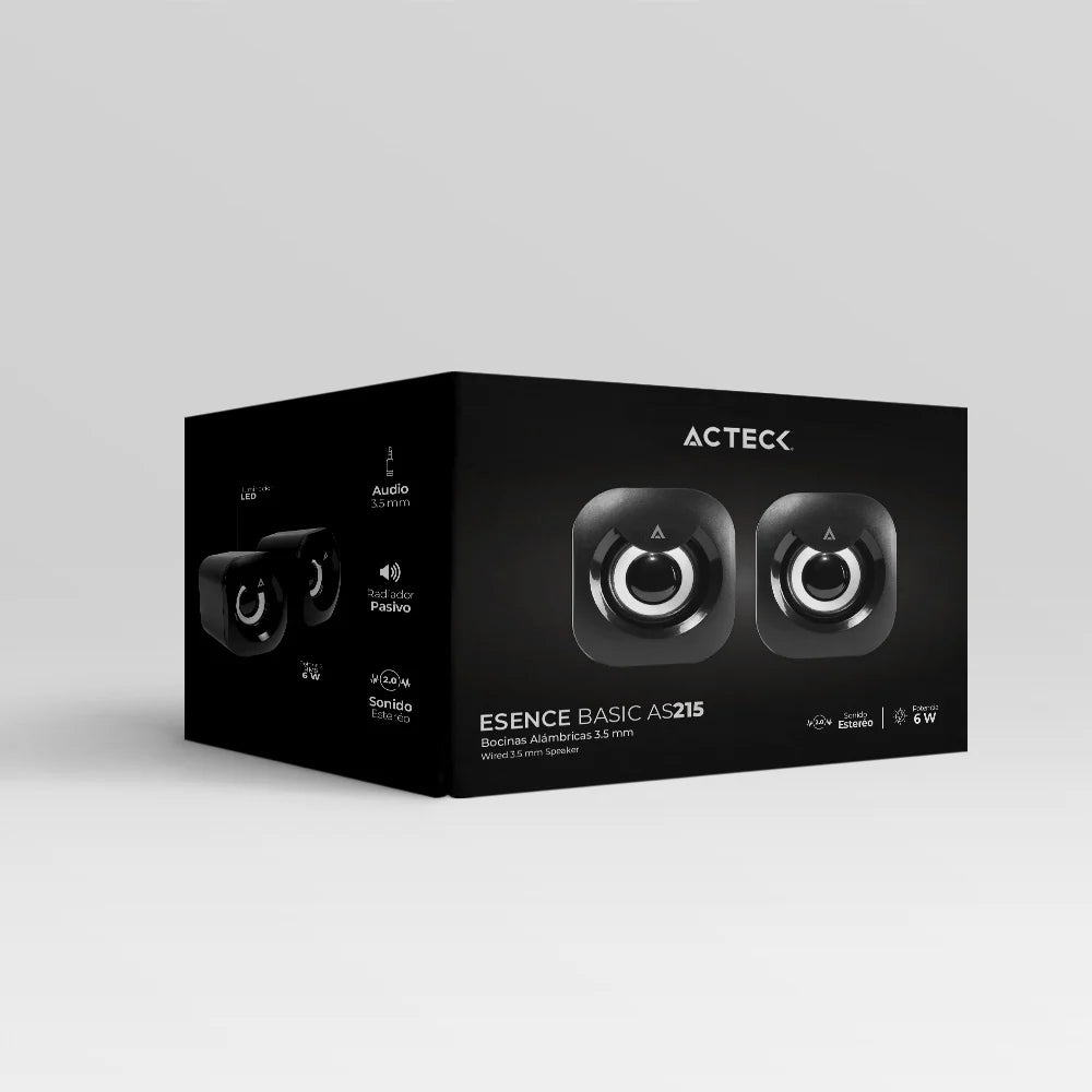 Bocinas alámbricas Esence Basic AS215 (USB, LED)