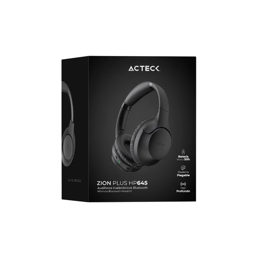 Audífonos inalámbricos tipo diadema Zion Pro HP645 (negro)