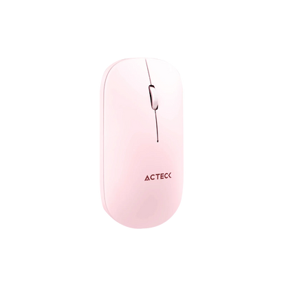 Kit Acteck Creator Virtuos Silk MK720 — Teclado y Mouse Inalámbricos, con conectividad dual Bluetooth + USB, batería recargable, teclado en español de 100 teclas con funciones multimedia y mouse óptico de hasta 4000 DPI, color rosa.