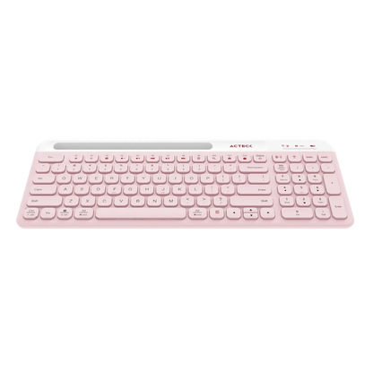 Kit Acteck Creator Virtuos Silk MK720 — Teclado y Mouse Inalámbricos, con conectividad dual Bluetooth + USB, batería recargable, teclado en español de 100 teclas con funciones multimedia y mouse óptico de hasta 4000 DPI, color rosa.