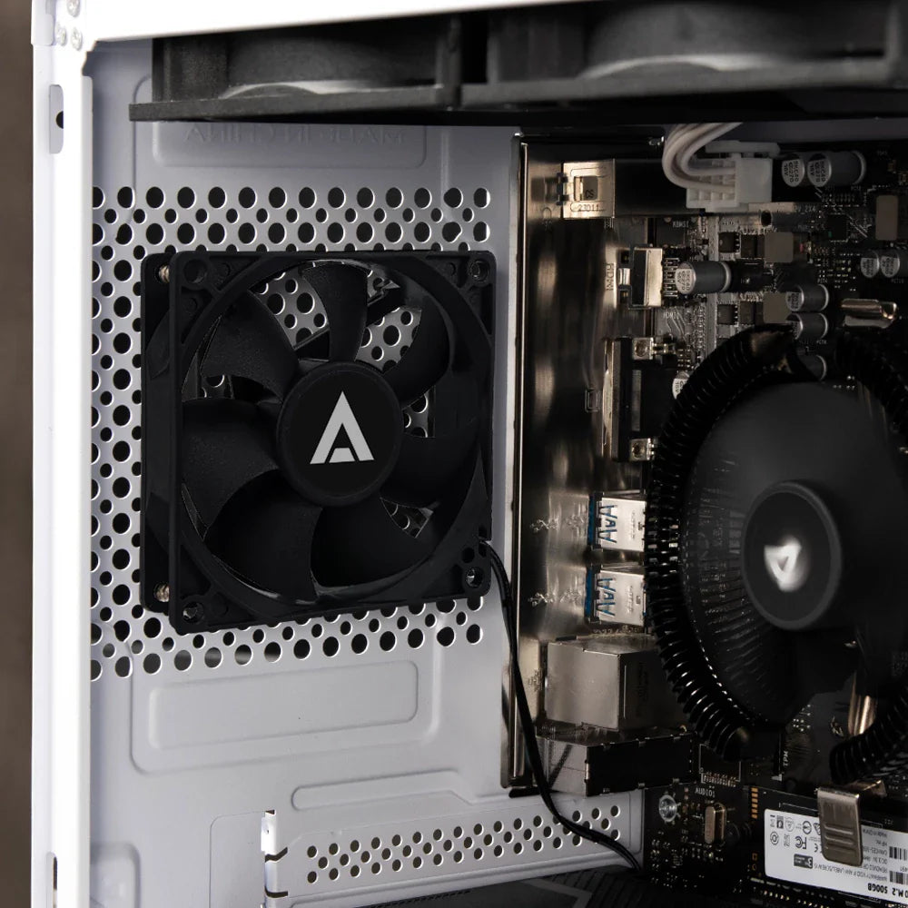 Ventilador Acteck Polar EG VG80 para gabinete, tamaño 80 x 25 mm, velocidad de hasta 1800 RPM, flujo de aire 21.8 CFM, 7 aspas, rodamiento hidráulico, conexión Molex.