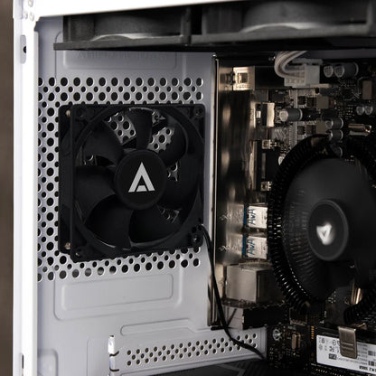 Ventilador Acteck Polar EG VG80 para gabinete, tamaño 80 x 25 mm, velocidad de hasta 1800 RPM, flujo de aire 21.8 CFM, 7 aspas, rodamiento hidráulico, conexión Molex.