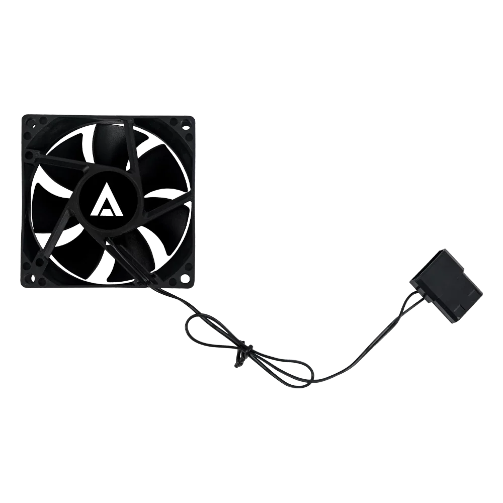 Ventilador Acteck Polar EG VG80 para gabinete, tamaño 80 x 25 mm, velocidad de hasta 1800 RPM, flujo de aire 21.8 CFM, 7 aspas, rodamiento hidráulico, conexión Molex.