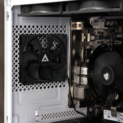 Ventilador Acteck Polar EG VG120 para gabinete, tamaño 120 x 25 mm, velocidad de hasta 1200 RPM, flujo de aire 39.25 CFM, 7 aspas, rodamiento hidráulico, conexión Molex.