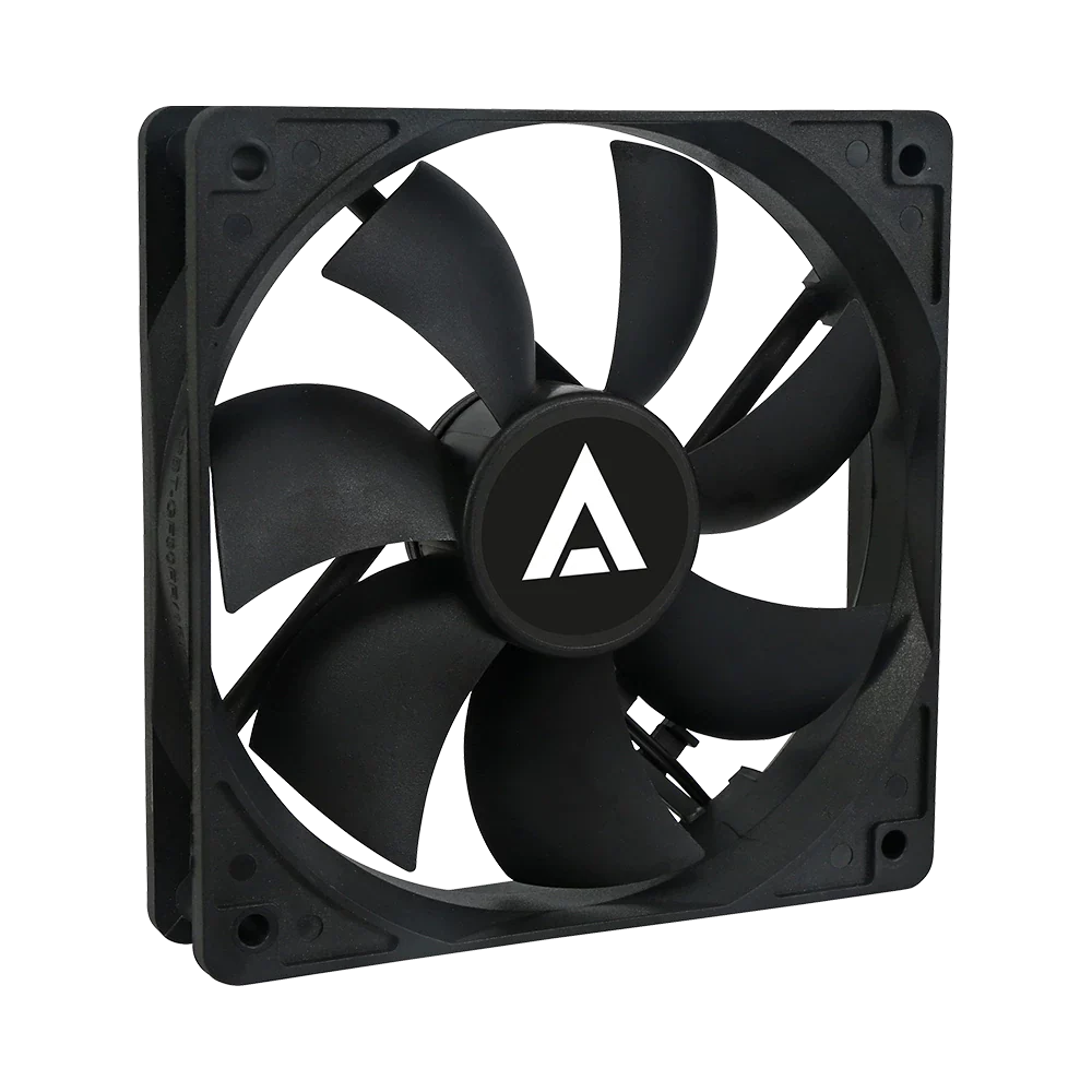 Ventilador Acteck Polar EG VG120 para gabinete, tamaño 120 x 25 mm, velocidad de hasta 1200 RPM, flujo de aire 39.25 CFM, 7 aspas, rodamiento hidráulico, conexión Molex.
