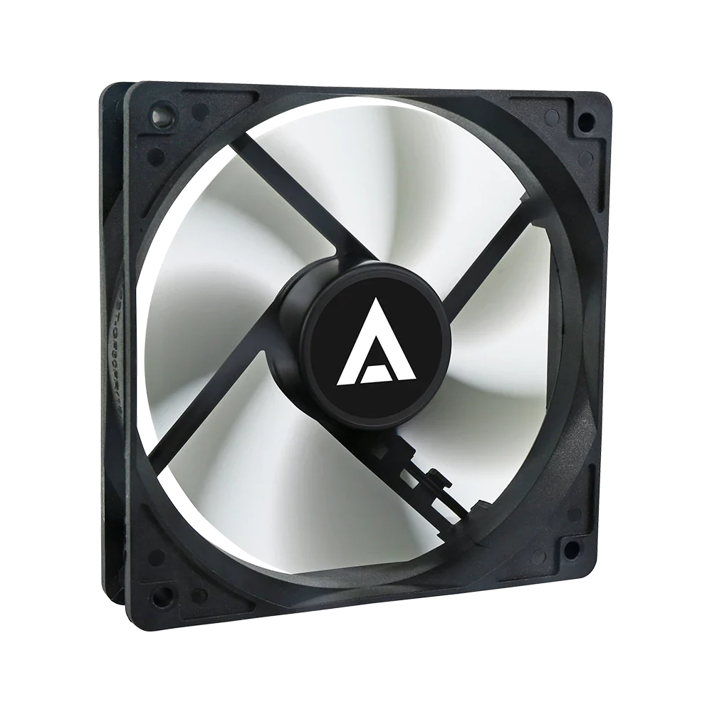 Ventilador Acteck Polar EG VG120 para gabinete, tamaño 120 x 25 mm, velocidad de hasta 1200 RPM, flujo de aire 39.25 CFM, 7 aspas, rodamiento hidráulico, conexión Molex.