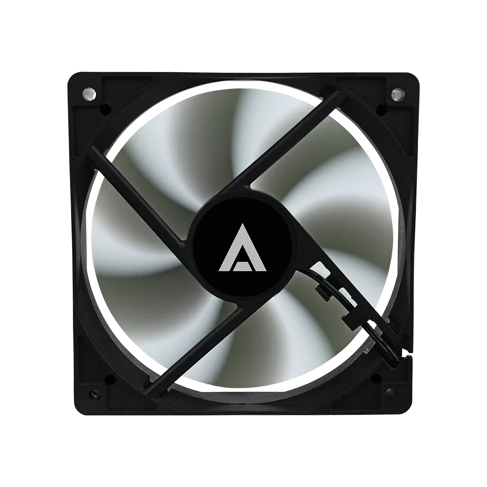 Ventilador Acteck Polar EG VG120 para gabinete, tamaño 120 x 25 mm, velocidad de hasta 1200 RPM, flujo de aire 39.25 CFM, 7 aspas, rodamiento hidráulico, conexión Molex.