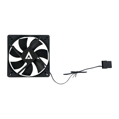 Ventilador Acteck Polar EG VG120 para gabinete, tamaño 120 x 25 mm, velocidad de hasta 1200 RPM, flujo de aire 39.25 CFM, 7 aspas, rodamiento hidráulico, conexión Molex.