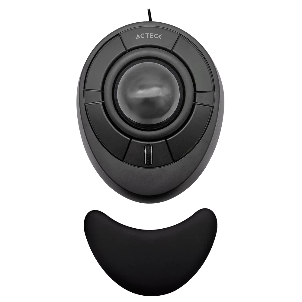 Mouse Acteck Virtuos Art X MI787 Alámbrico USB Ergonómico — versión en color negro.