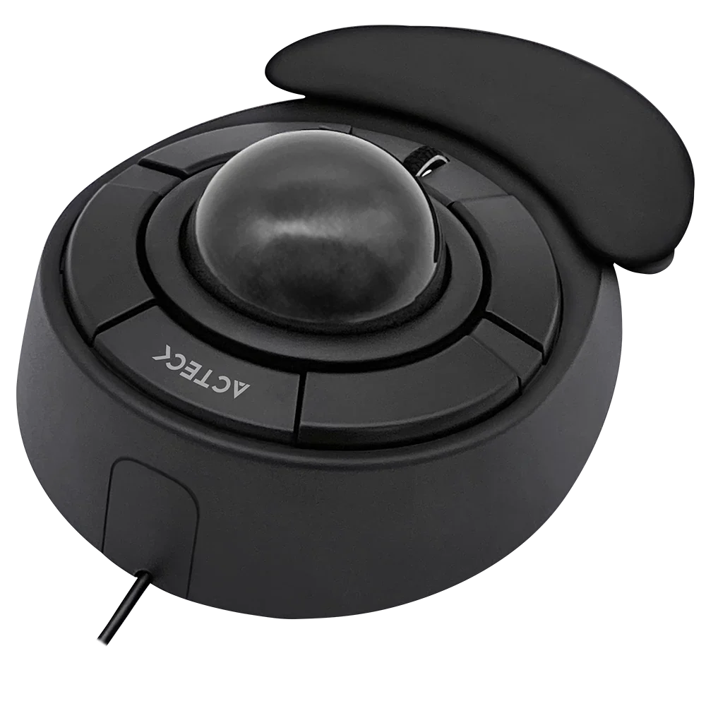 Mouse Acteck Virtuos Art X MI787 Alámbrico USB Ergonómico — versión en color negro.