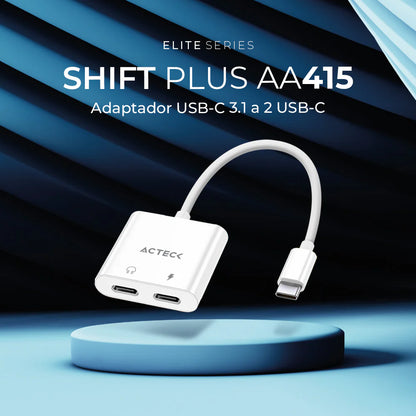 Adaptador Shift Plus USB-C a 2× USB-C
