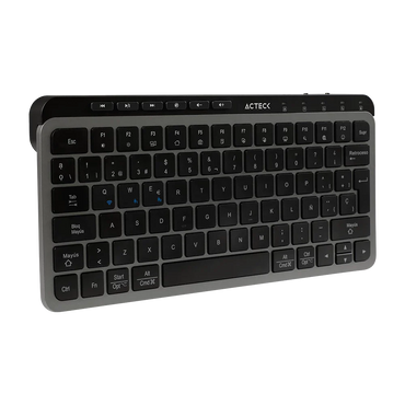 Teclado Acteck Inspire Krea TI750 — Inalámbrico, multidispositivo dual, con conexión por dongle USB, doble Bluetooth o cable USB, 85 teclas en español, funciones multimedia, recargable, color negro.