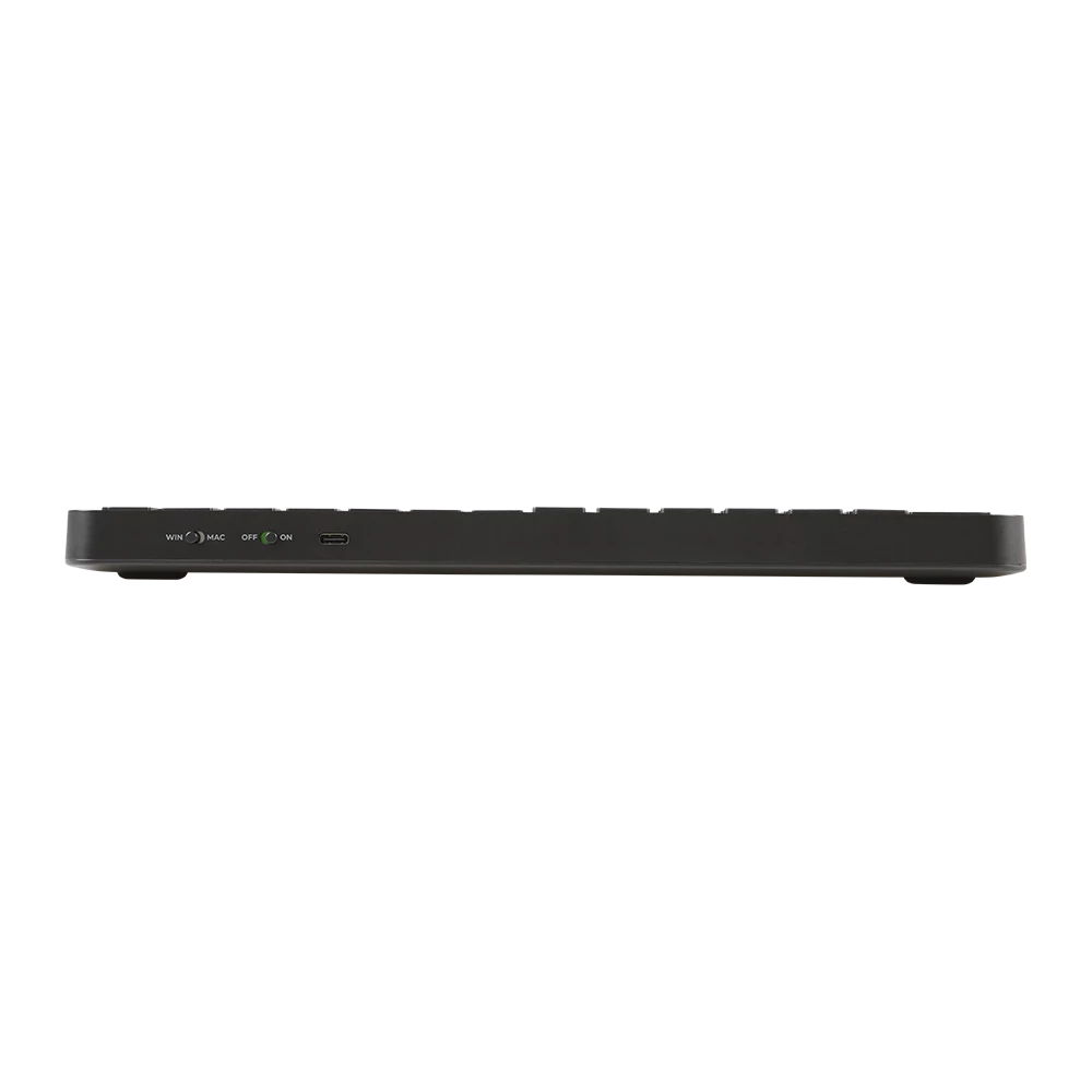 Teclado Acteck Inspire Krea TI750 — Inalámbrico, multidispositivo dual, con conexión por dongle USB, doble Bluetooth o cable USB, 85 teclas en español, funciones multimedia, recargable, color negro.