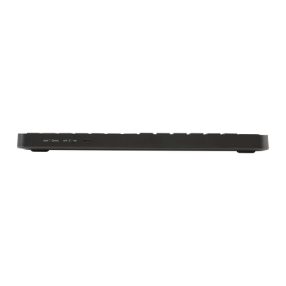 Teclado Acteck Inspire Krea TI750 — Inalámbrico, multidispositivo dual, con conexión por dongle USB, doble Bluetooth o cable USB, 85 teclas en español, funciones multimedia, recargable, color negro.
