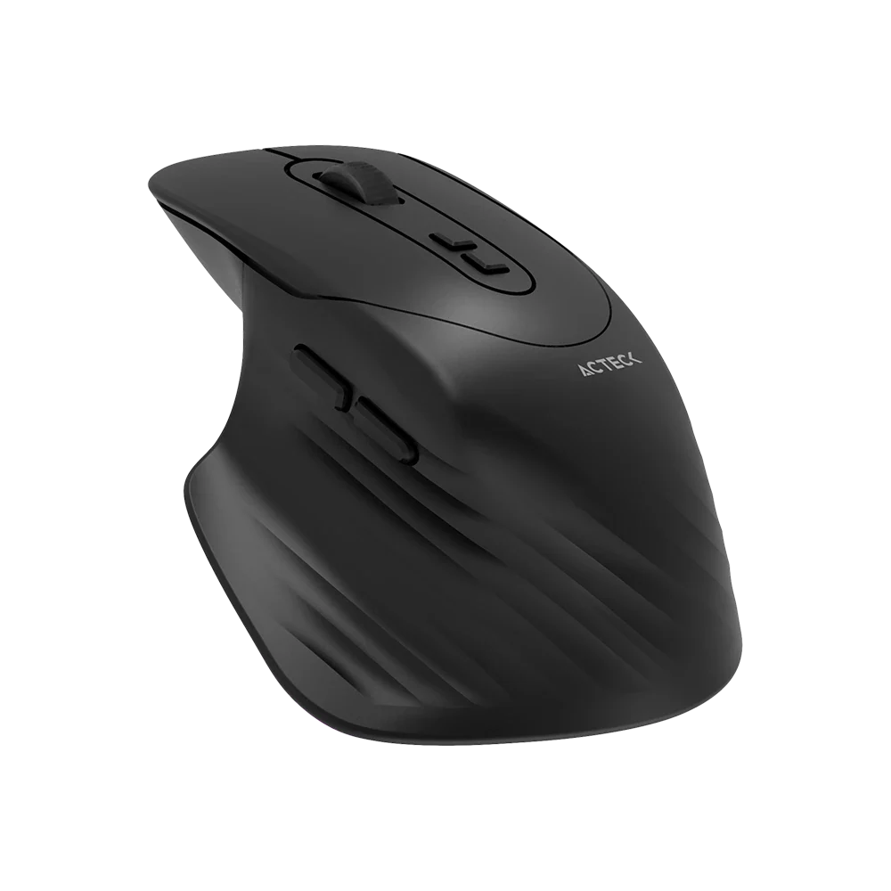Kit Acteck Creator Krea MK750 — Teclado y Mouse Inalámbricos, con conectividad dual (Bluetooth + dongle), multidispositivo, recargable, teclado en español de 118 teclas y mouse óptico de hasta 2000 DPI, color negro-gris.
