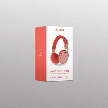 Audífonos inalámbricos Luxe Chic HP710 (diadema) Salmón