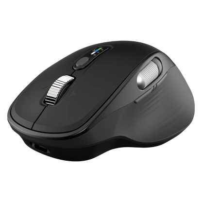 Mouse Acteck Virtuos Pro Ultra MI777 Inalámbrico Dual Ergonómico Recargable — versión en color negro, con conectividad dual para múltiples dispositivos.