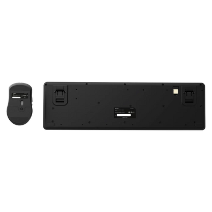 Kit Acteck Creator Silent Pro MK474 — Teclado y Mouse Inalámbricos con dongle USB, compatible con Windows, macOS y Android, teclado ergonómico de 106 teclas, y mouse óptico con 5000 DPI ajustable y 6 botones, color negro.