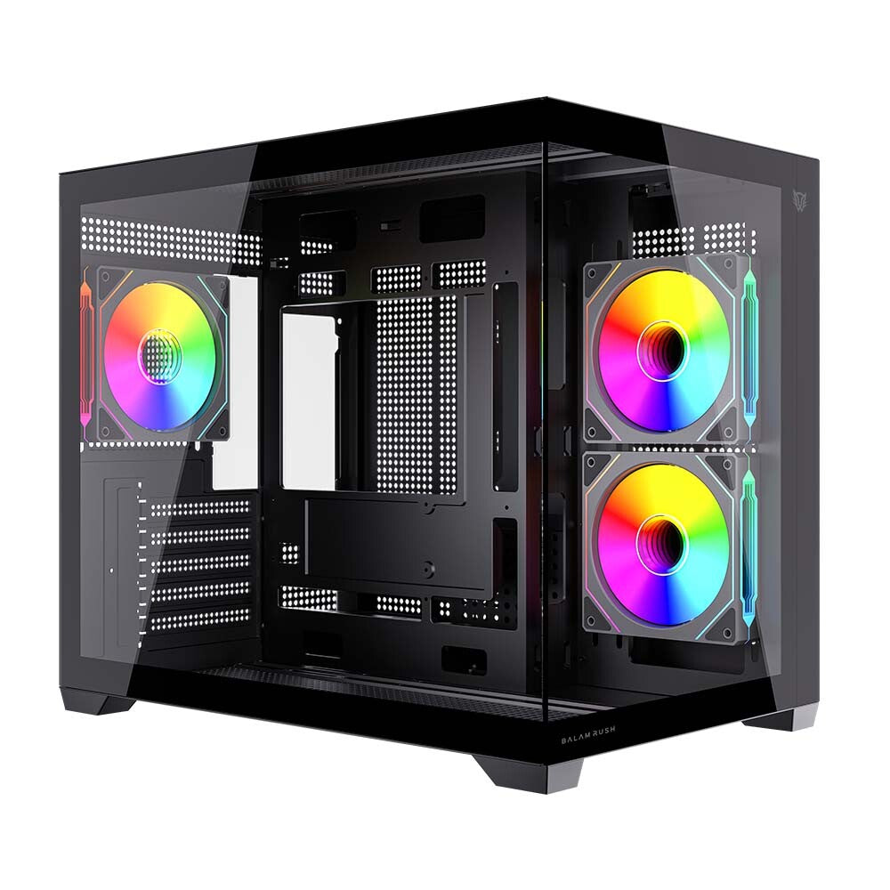 Gabinete Gamer Balam Rush Tank Core Pro GI925 Mini Torre ARGB Negro