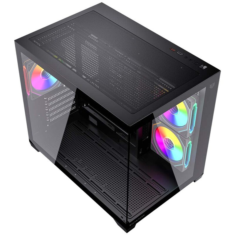 Gabinete Gamer Balam Rush Tank Core Pro GI925 Mini Torre ARGB Negro