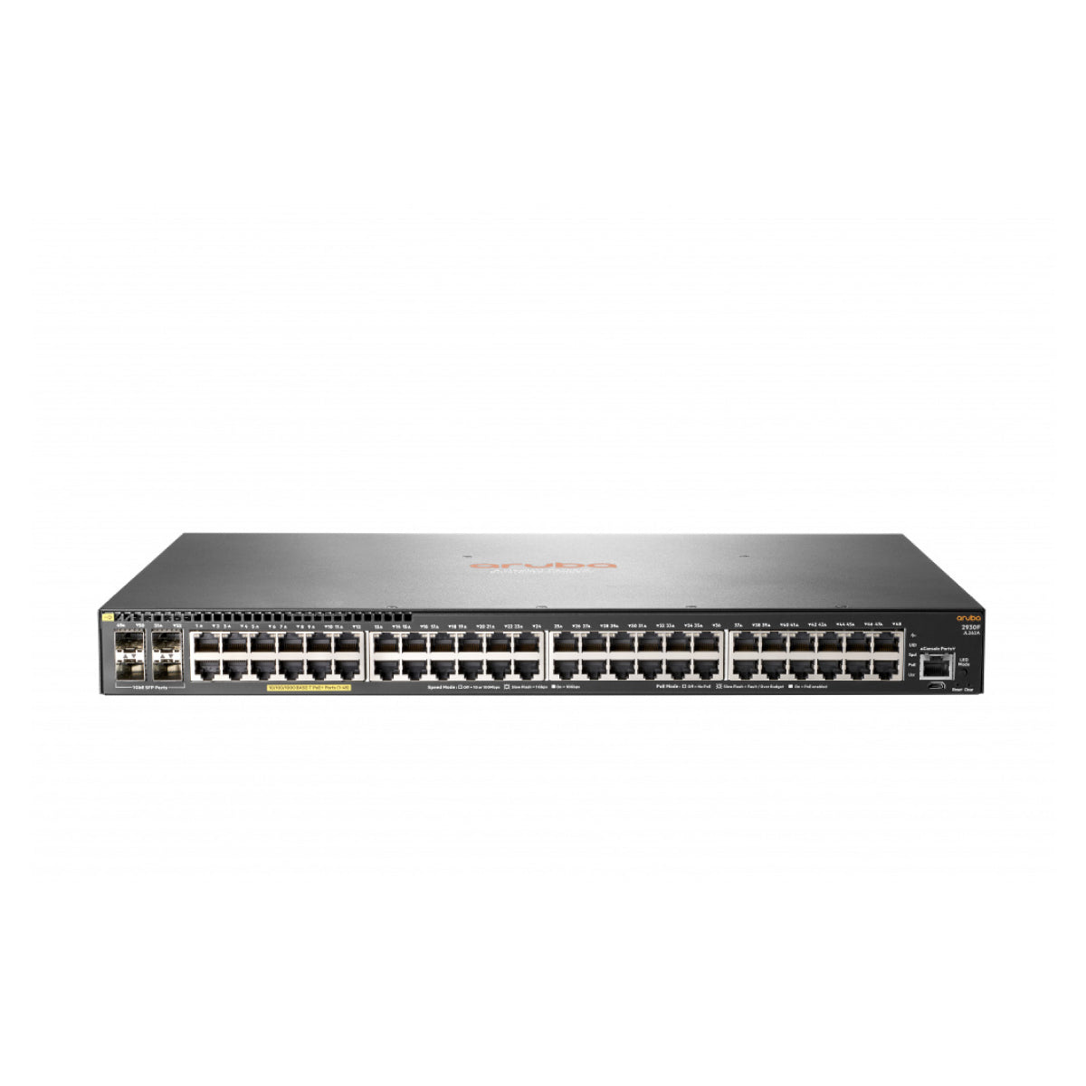 Switch Administrable Aruba 2930F 48G PoE+ 4SFP – 48 Puertos RJ-45 10/100/1000 PoE+, 4 Puertos SFP 1G, Capa 3, Apilable (VFS), JL262A, Gris