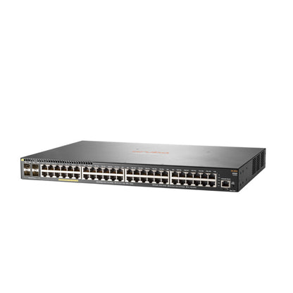 Switch Administrable Aruba 2930F 48G PoE+ 4SFP – 48 Puertos RJ-45 10/100/1000 PoE+, 4 Puertos SFP 1G, Capa 3, Apilable (VFS), JL262A, Gris