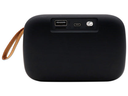 Bocina Bluetooth Brobotix 136452 Inalámbrica Recargable con Radio FM Negra