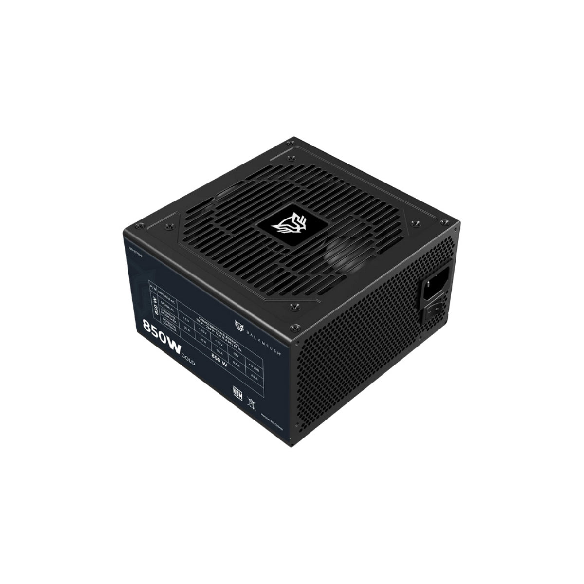 Fuente de Poder Balam Rush Burst GR850G – 850W, Certificación 80 Plus Gold, Totalmente Modular, Formato ATX, Protección de Grado Industrial, Negro