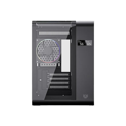 Gabinete Balam Rush Tank Expert Curve 6400 – Media Torre, Cristal Templado Curvo 270°, Incluye 3 Ventiladores ARGB, USB-C, Negro