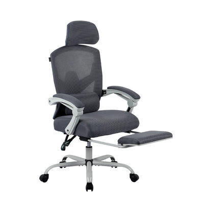 Silla Gamer Balam Rush Bolt Nou W BR-940559 – Ergonómica, Reclinable 150°, Soporte 120kg, Color Gris/Blanco