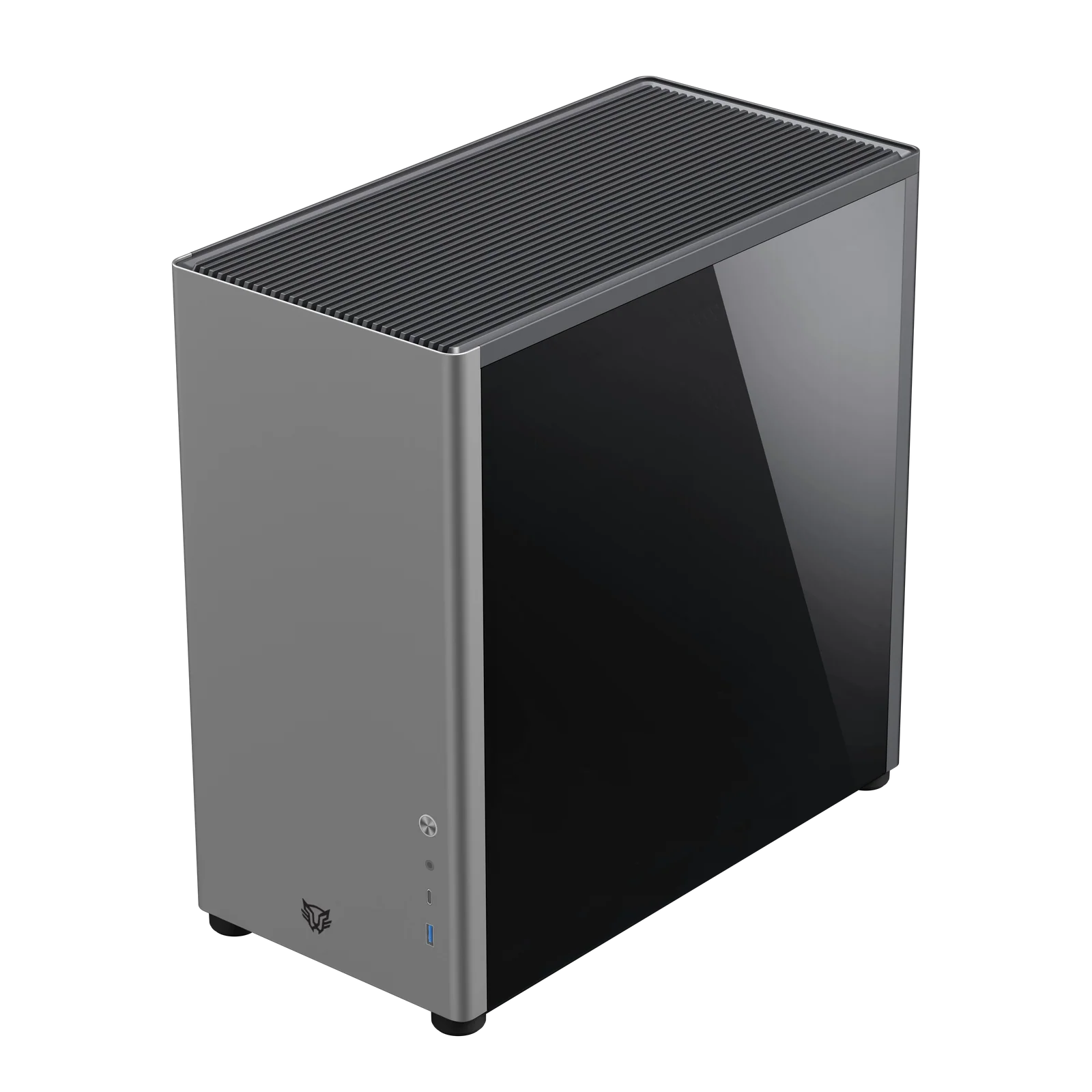 Gabinete Balam Rush Eris Special GM985 BR-935654 – Media Torre, Cristal Templado, ATX/Micro-ATX, USB 3.0, Tira LED Frontal, gris